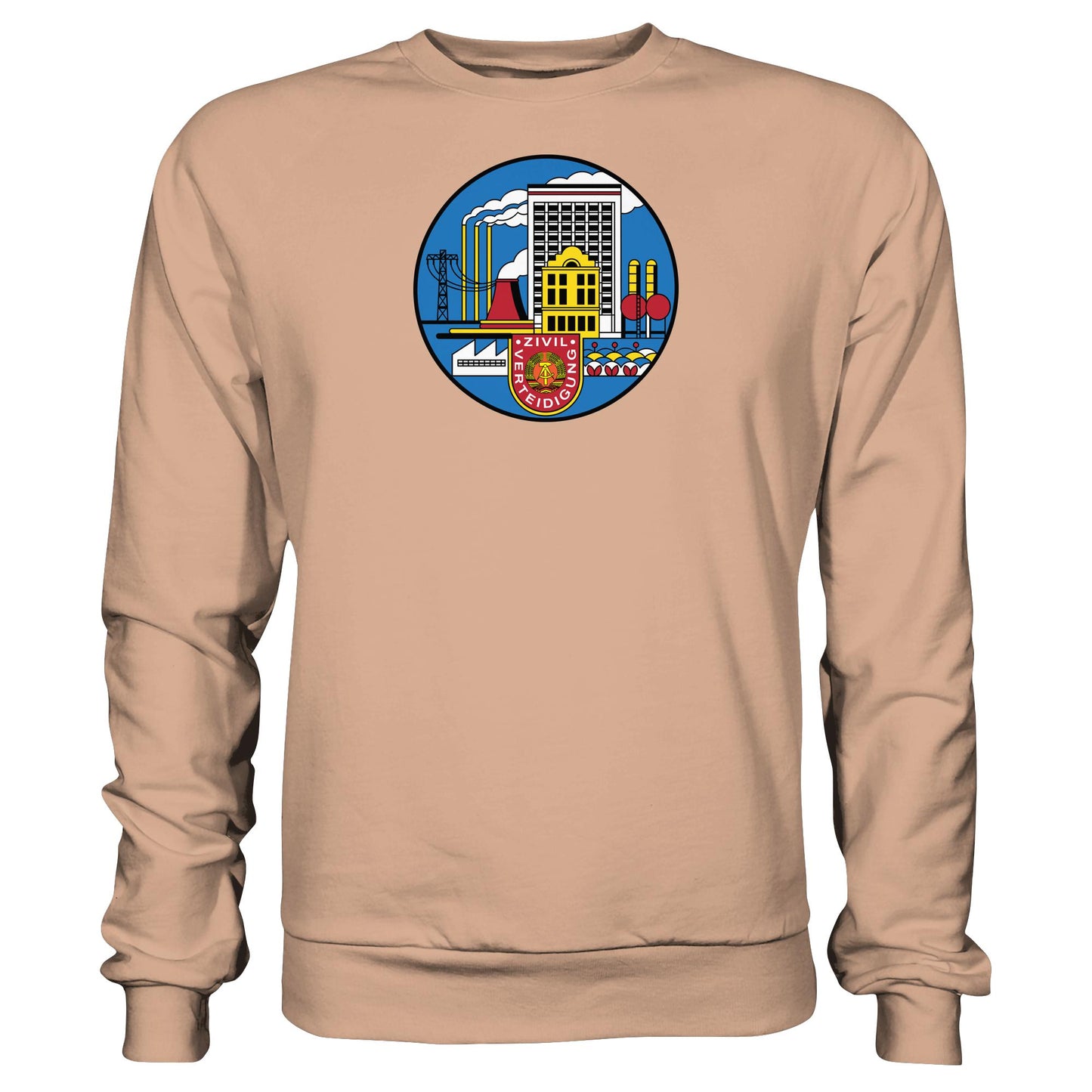 DDR Ostalgie Pullover Unisex • DDR ZIVILVERTEIDIGUNG (ORIGINAL GLAS-DESIGN)