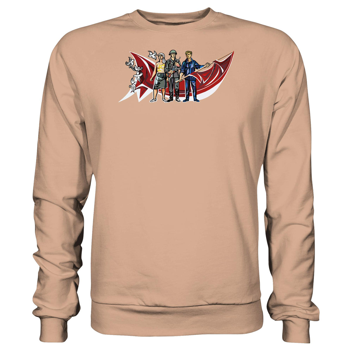 WALTER WOMACKA - BÄUERIN, NVA-SOLDAT & ARBEITER (MOSAIK HAUS DES LEHRERS, 1964) | DDR Ostalgie Pullover Unisex