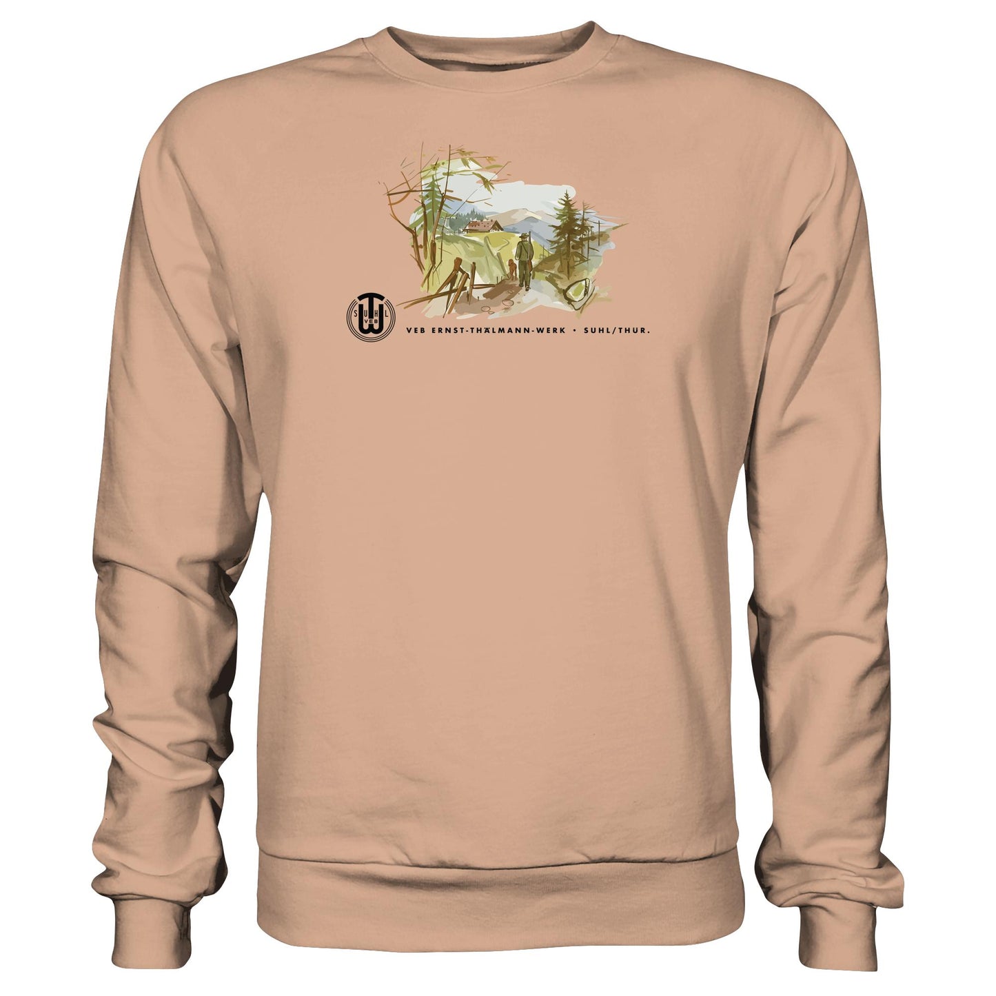 DDR Ostalgie Pullover Unisex • VEB SUHL ERNST-THÄLMANN-WERK (ORIGINAL-PROSPEKT)