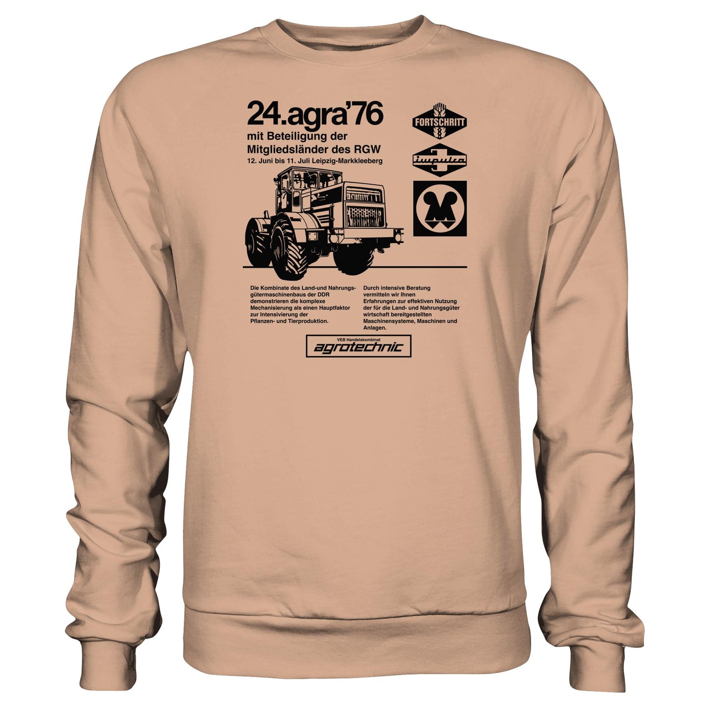 DDR Ostalgie Pullover Unisex • AGRA 1976, LEIPZIG-MARKKLEEBERG