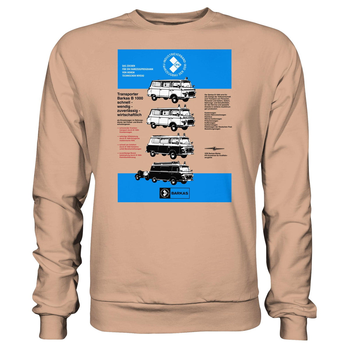 DDR Ostalgie Pullover Unisex • IFA BARKAS B 1000 (ORIGINAL-PLAKAT)
