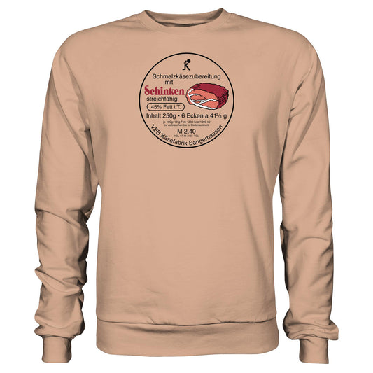 DDR Ostalgie Pullover Unisex • SCHMELZKÄSE MIT SCHINKEN - VEB KÄSEFABRIK SANGERHAUSEN