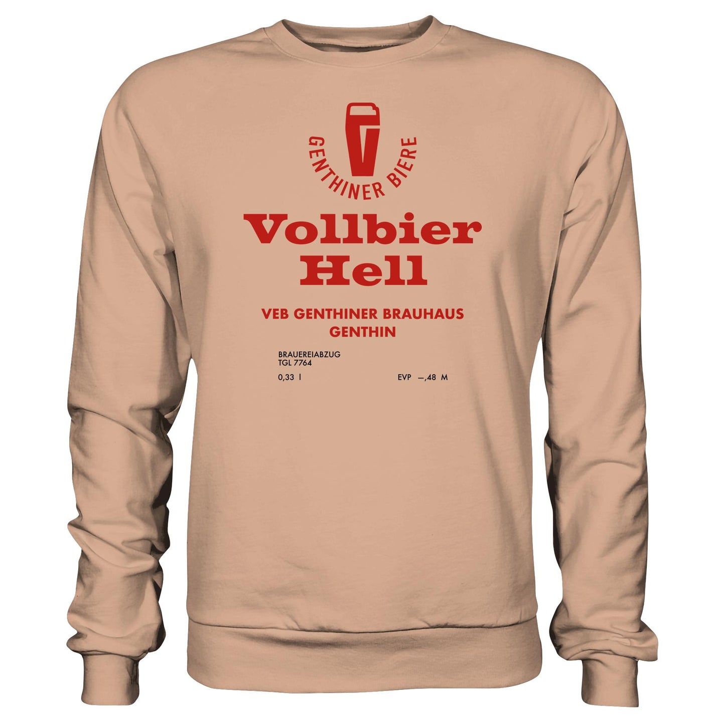 DDR Ostalgie Pullover Unisex • VEB GENTHINER BRAUHAUS