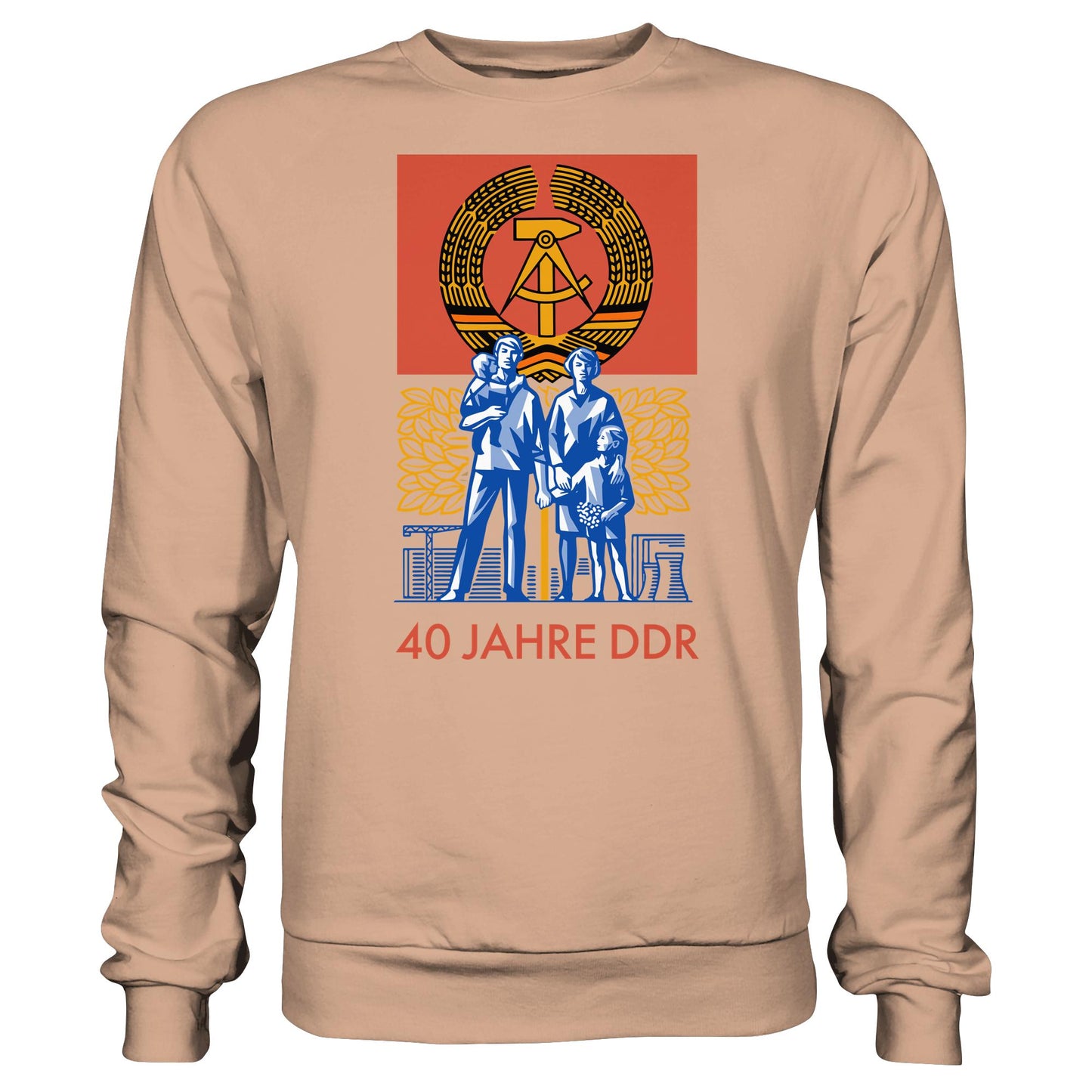 DDR Ostalgie Pullover Unisex • 40 JAHRE DDR (BRIEFMARKE)