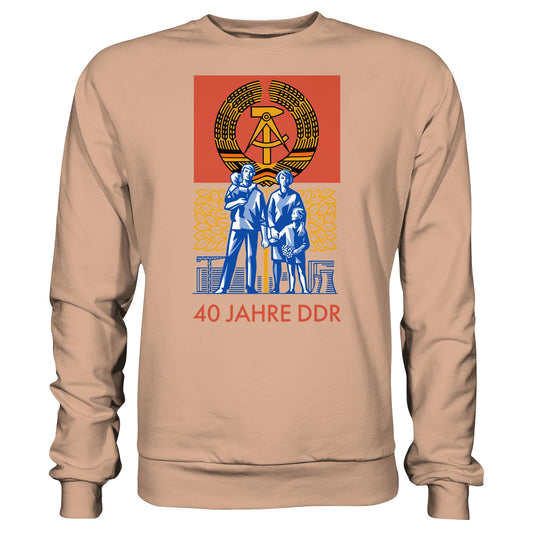 DDR Ostalgie Pullover Unisex • 40 JAHRE DDR (BRIEFMARKE)