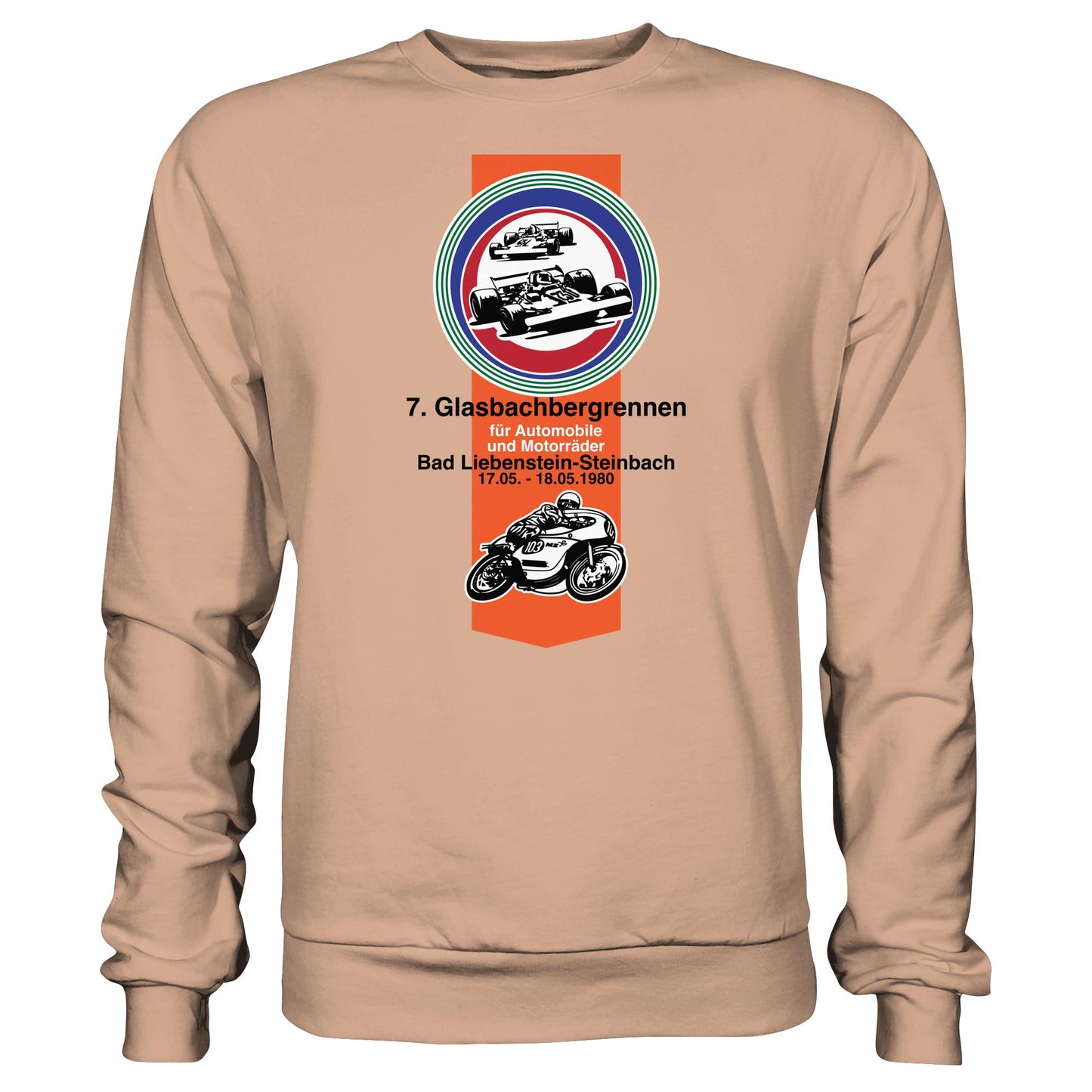 DDR Ostalgie Pullover Unisex • GLASBACHBERGRENNEN BAD LIEBENSTEIN (ORIGINAL WIMPEL)