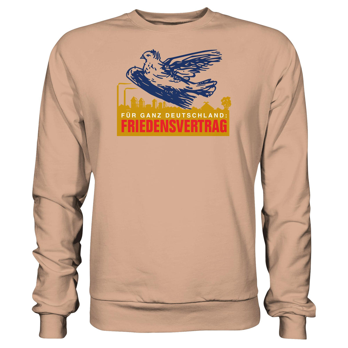 DDR Ostalgie Pullover Unisex • FRIEDENSVERTRAG FÜR GANZ DEUTSCHLAND (ORIGINAL-PIN)