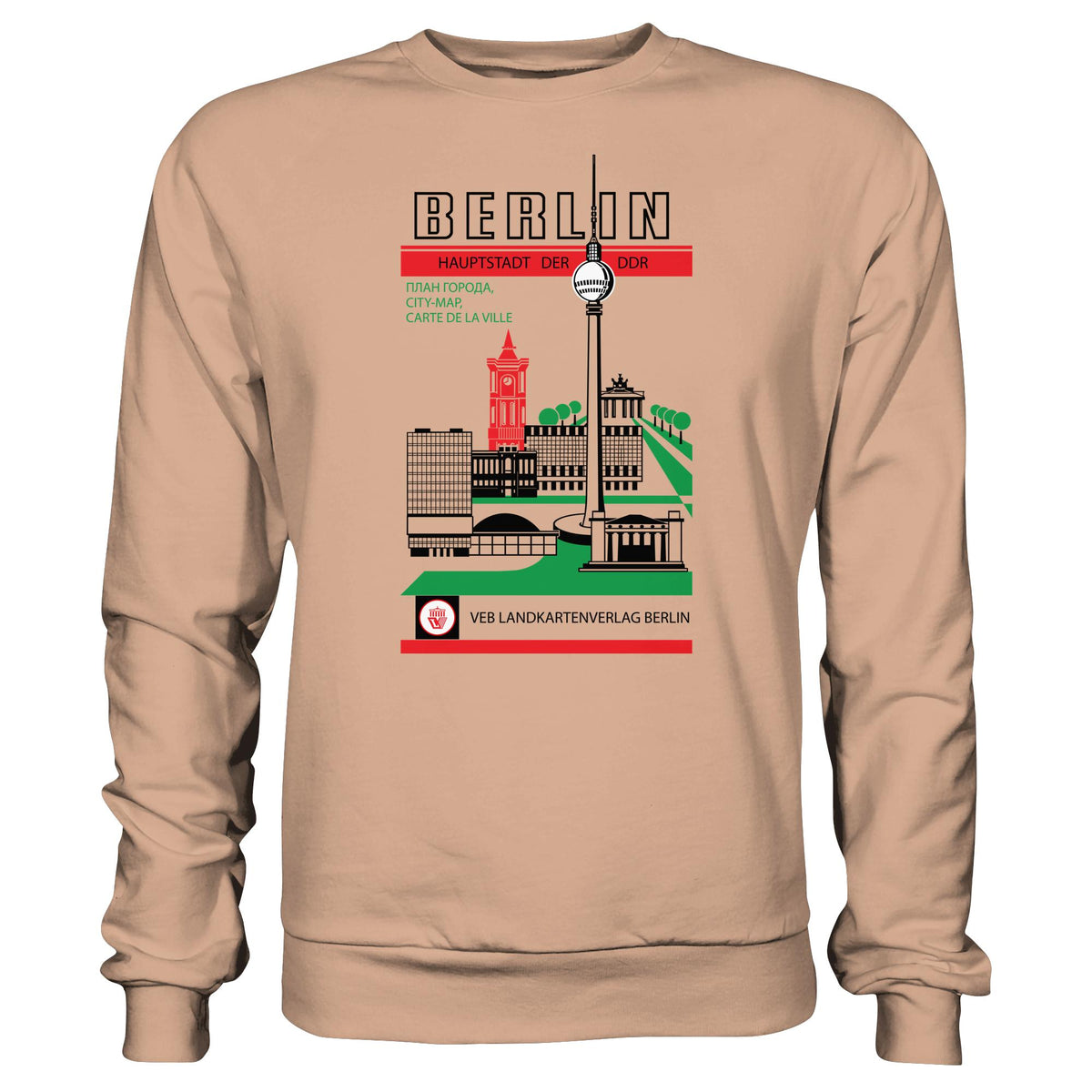 DDR Ostalgie Pullover Unisex • BERLIN, HAUPTSTADT DER DDR (ORIGINAL TITEL STADTFÜHRER)