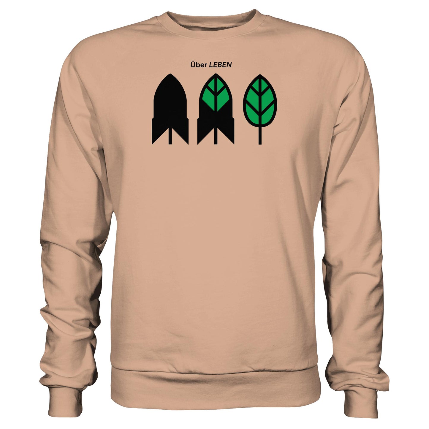 DDR Ostalgie Pullover Unisex • ÜBER LEBEN (ORIGINAL FRIEDENS-PLAKAT)