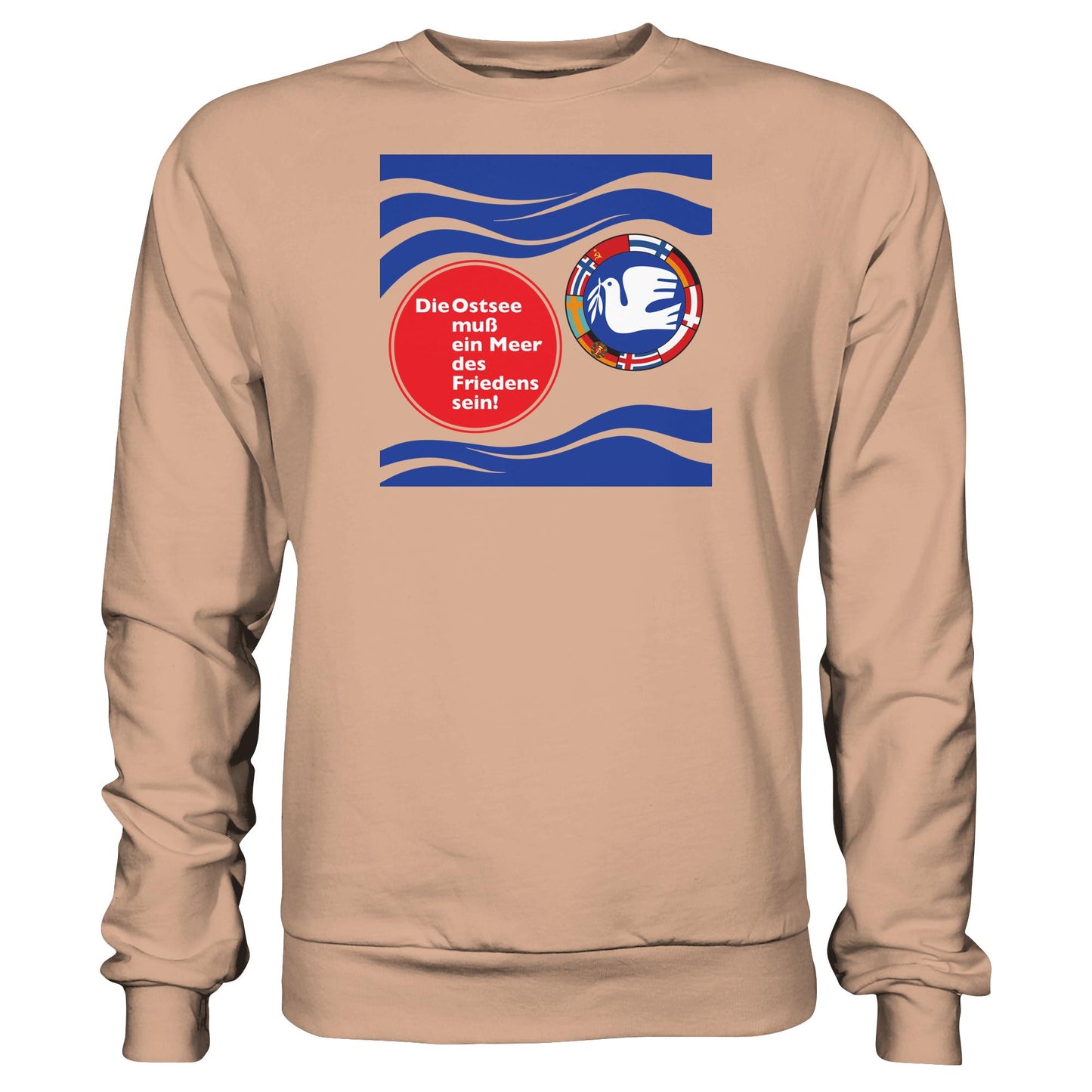 DDR Ostalgie Pullover Unisex • DIE OSTSEE MUSS EIN MEER DES FRIEDENS SEIN (ORIGINAL BANNER)
