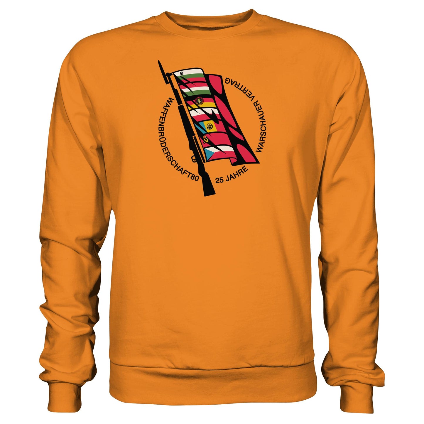 DDR Ostalgie Pullover Unisex • WAFFENBRÜDERSCHAFT80 - 25 JAHRE WARSCHAUER VERTRAG (NVA)