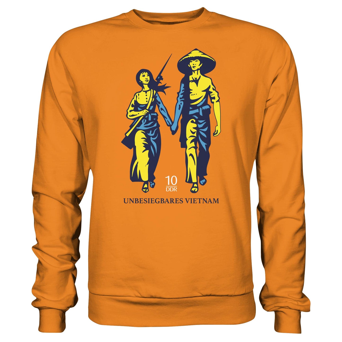 DDR Ostalgie Pullover Unisex • UNBESIEGBARES VIETNAM (ORIGINAL DDR-BRIEFMARKE)