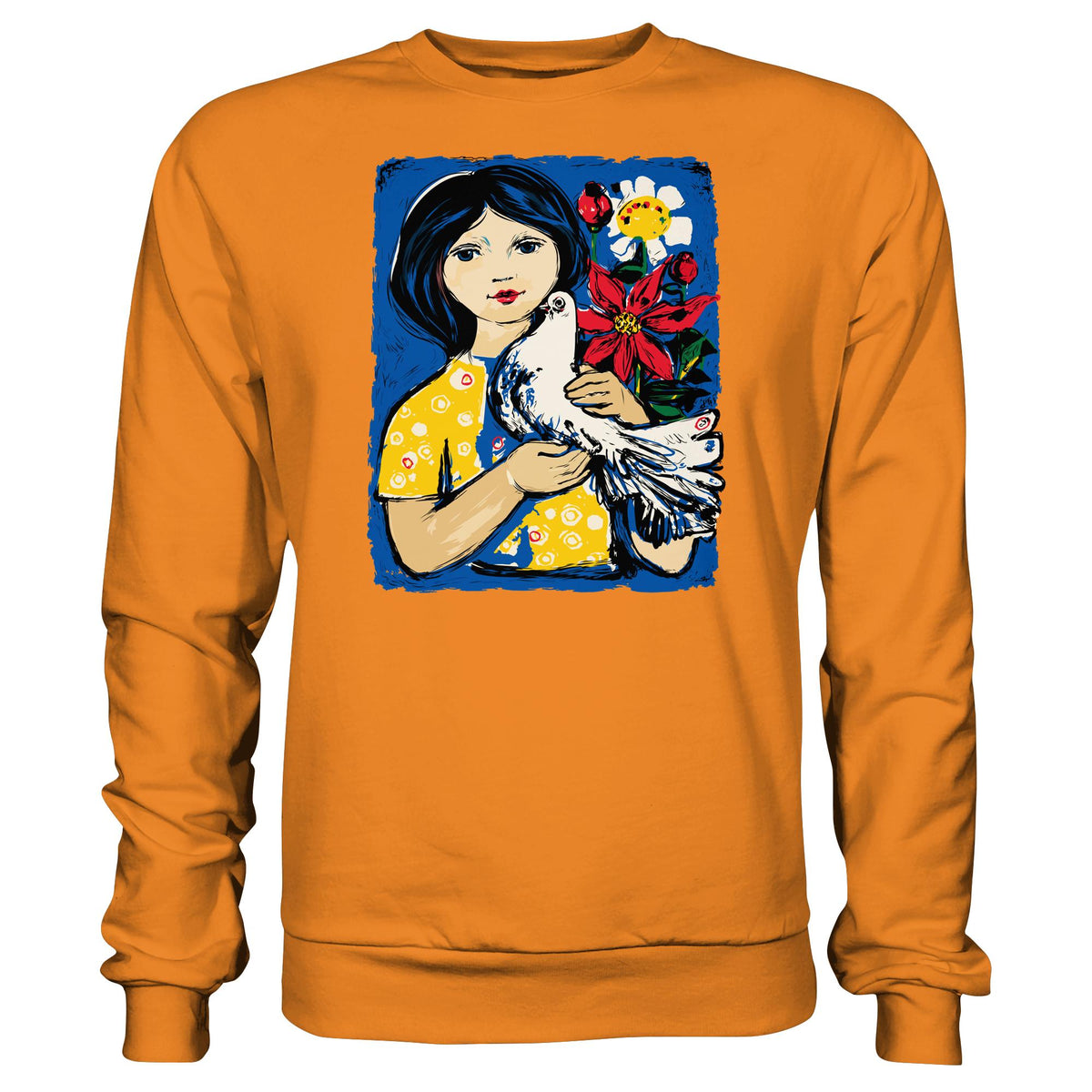 DDR Ostalgie Pullover Unisex • WALTER WOMACKA - MÄDCHEN MIT FRIEDENSTAUBE