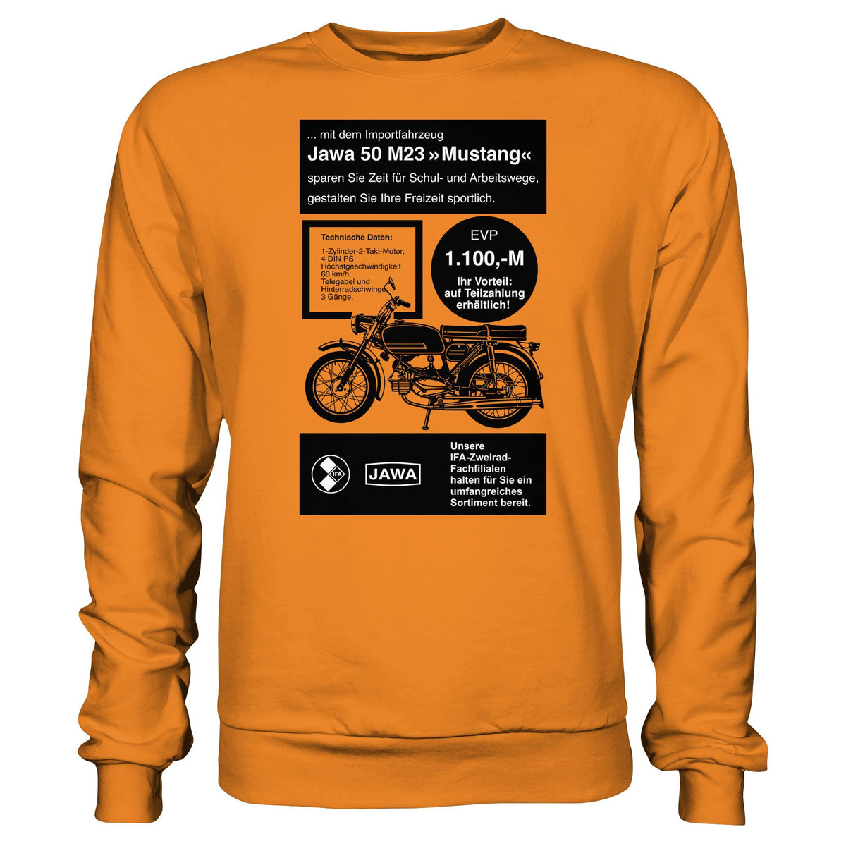 DDR Ostalgie Pullover Unisex • JAWA 50 M23 (ORIGINAL-PLAKAT)