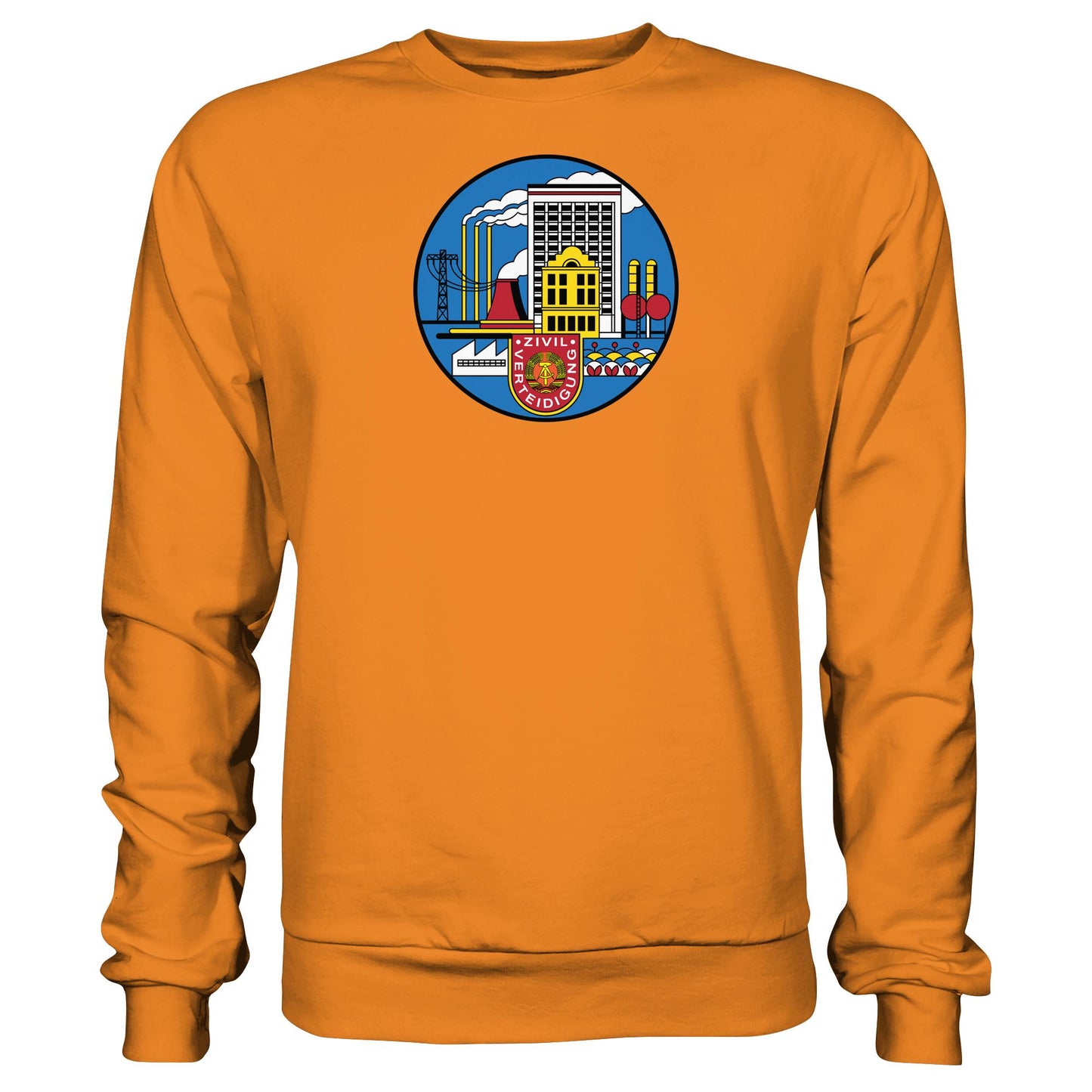 DDR Ostalgie Pullover Unisex • DDR ZIVILVERTEIDIGUNG (ORIGINAL GLAS-DESIGN)