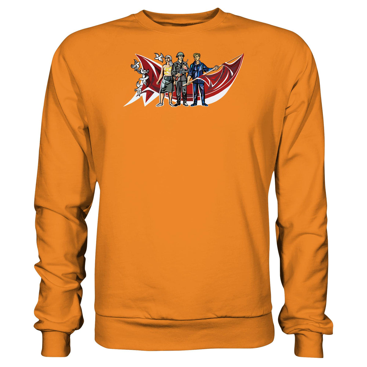WALTER WOMACKA - BÄUERIN, NVA-SOLDAT & ARBEITER (MOSAIK HAUS DES LEHRERS, 1964) | DDR Ostalgie Pullover Unisex