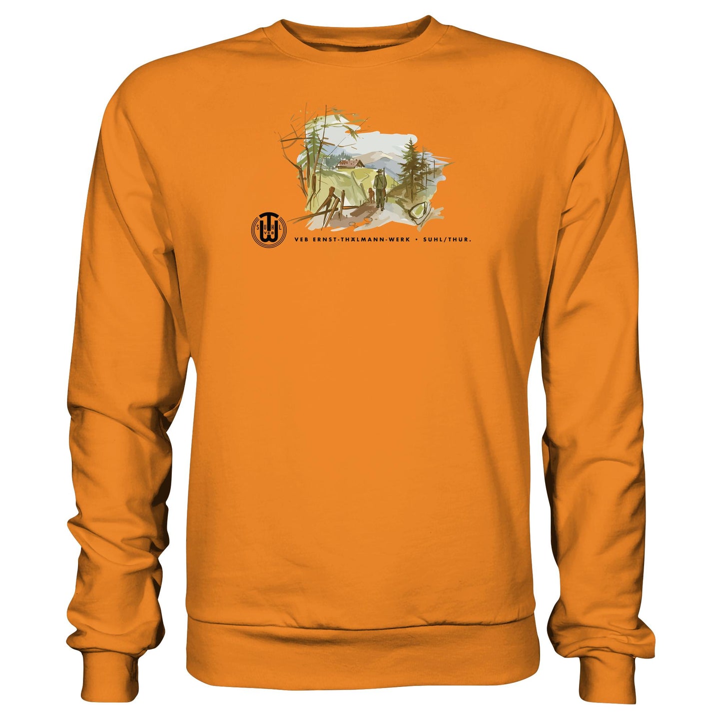 DDR Ostalgie Pullover Unisex • VEB SUHL ERNST-THÄLMANN-WERK (ORIGINAL-PROSPEKT)