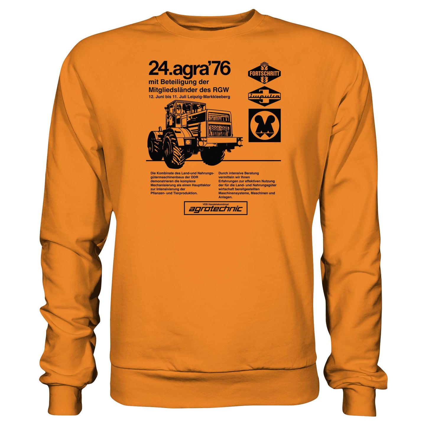 DDR Ostalgie Pullover Unisex • AGRA 1976, LEIPZIG-MARKKLEEBERG