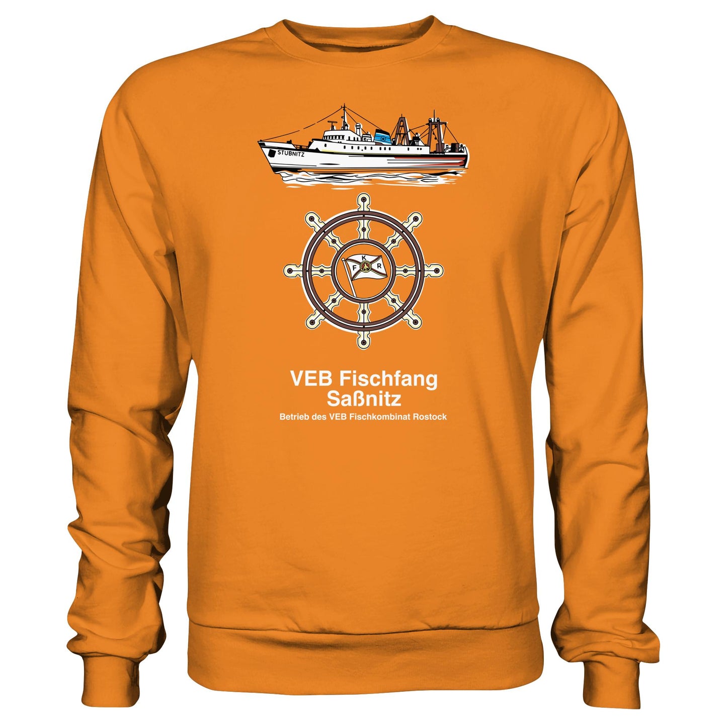 DDR Ostalgie Pullover Unisex • VEB FISCHFANG SASSNITZ