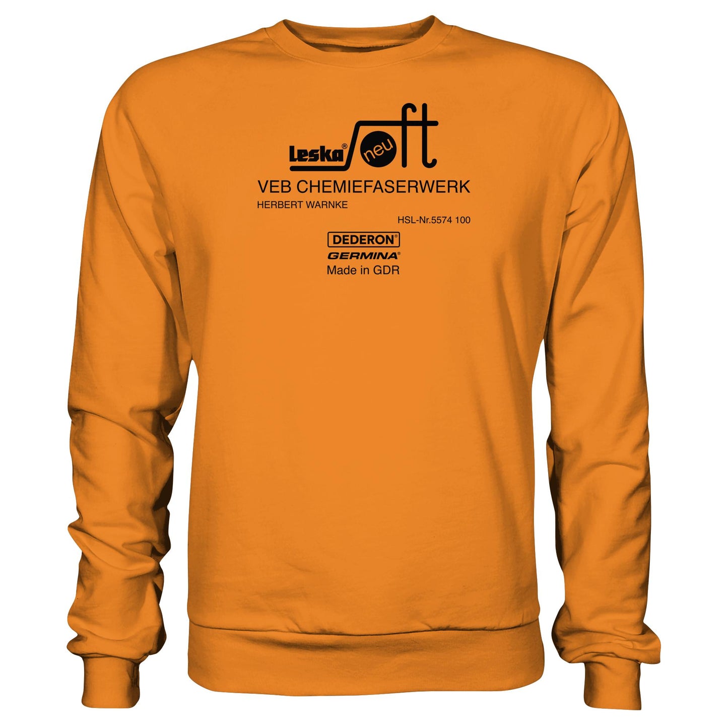 DDR Ostalgie Pullover Unisex • LESKA VEB CHEMIEFASERWERK HERBERT WARNKE - DEDERON, GERMINA