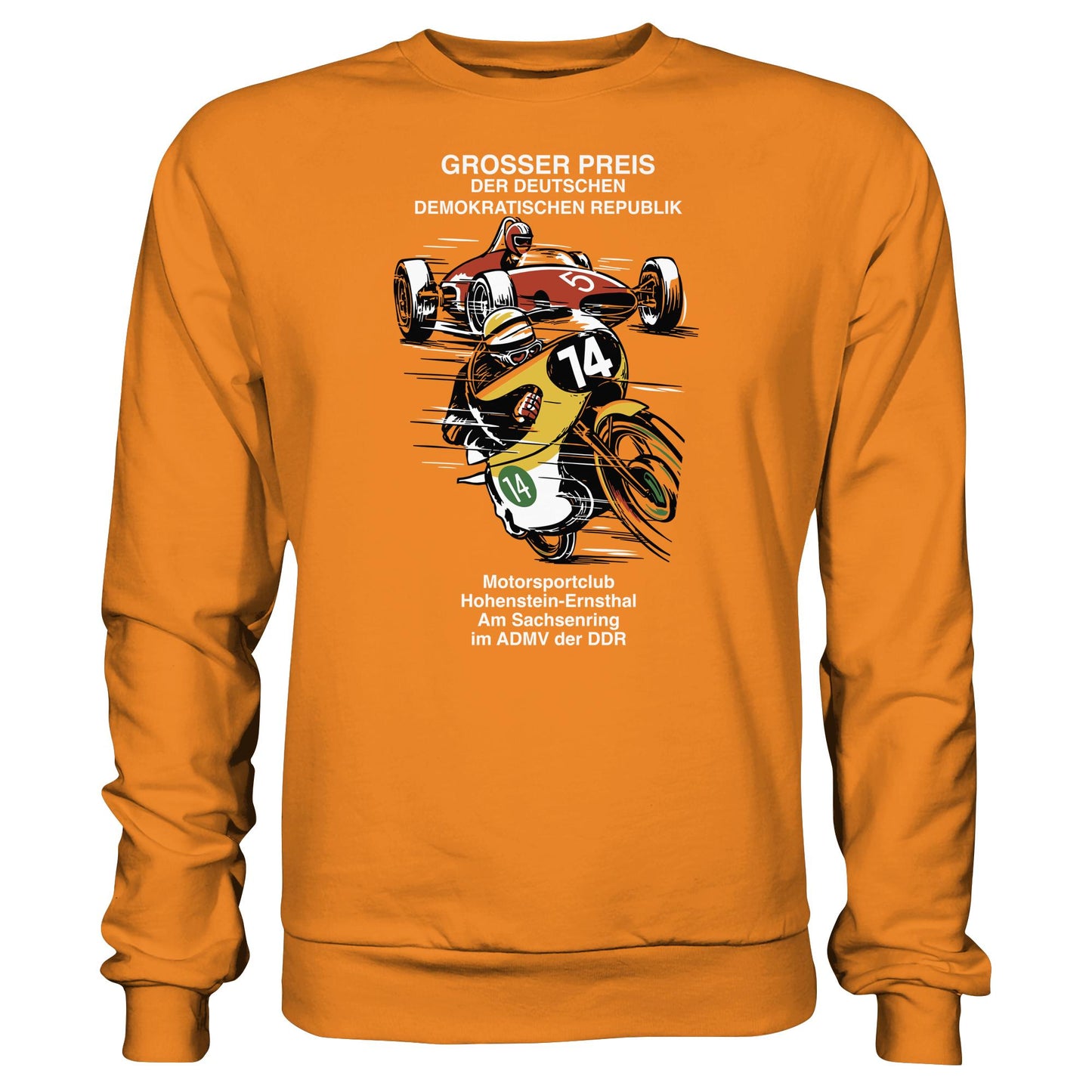 DDR Ostalgie Pullover Unisex • MOTORSPORT HOHENSTEIN-ERNSTHAL - GROSSER PREIS DER DDR
