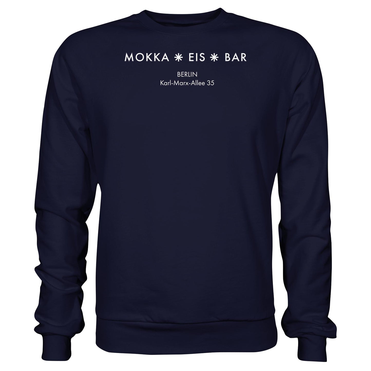 DDR Ostalgie Pullover Unisex • MOKKA EIS BAR BERLIN (ORIGINAL SEITENLOGO)