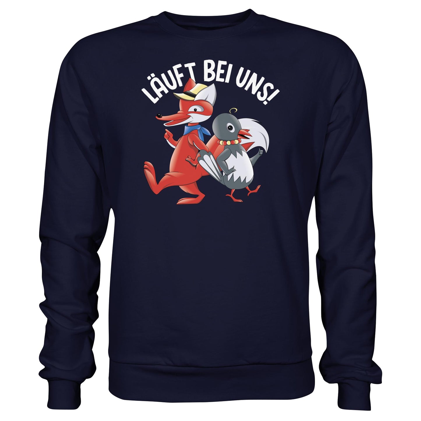 DDR Ostalgie Pullover Unisex • UNSER SANDMÄNNCHEN - HERR FUCHS & FRAU ELSTER, LÄUFT BEI UNS!