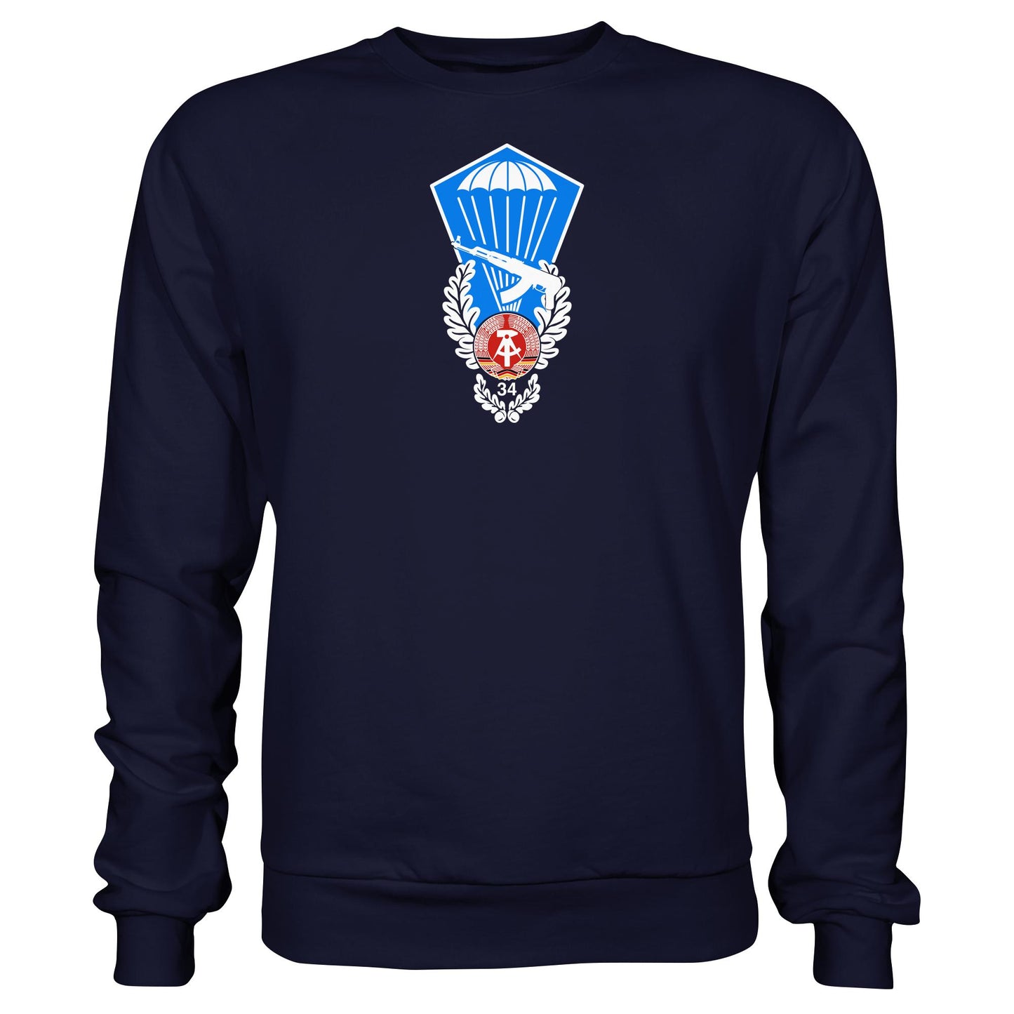 DDR Ostalgie Pullover Unisex • NVA SPRUNGABZEICHEN