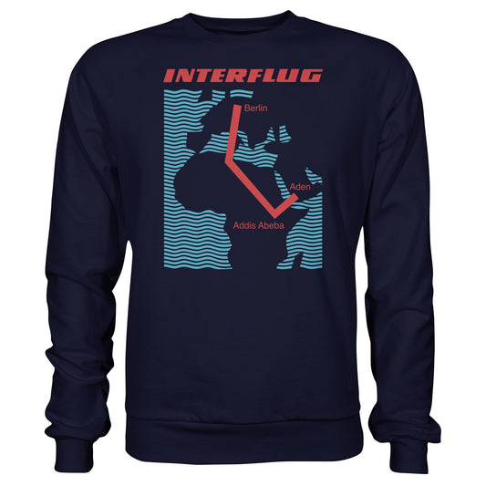 DDR Ostalgie Pullover Unisex • INTERFLUG BERLIN - ADDIS ABEBA (ORIGINAL SONDERSTEMPEL)