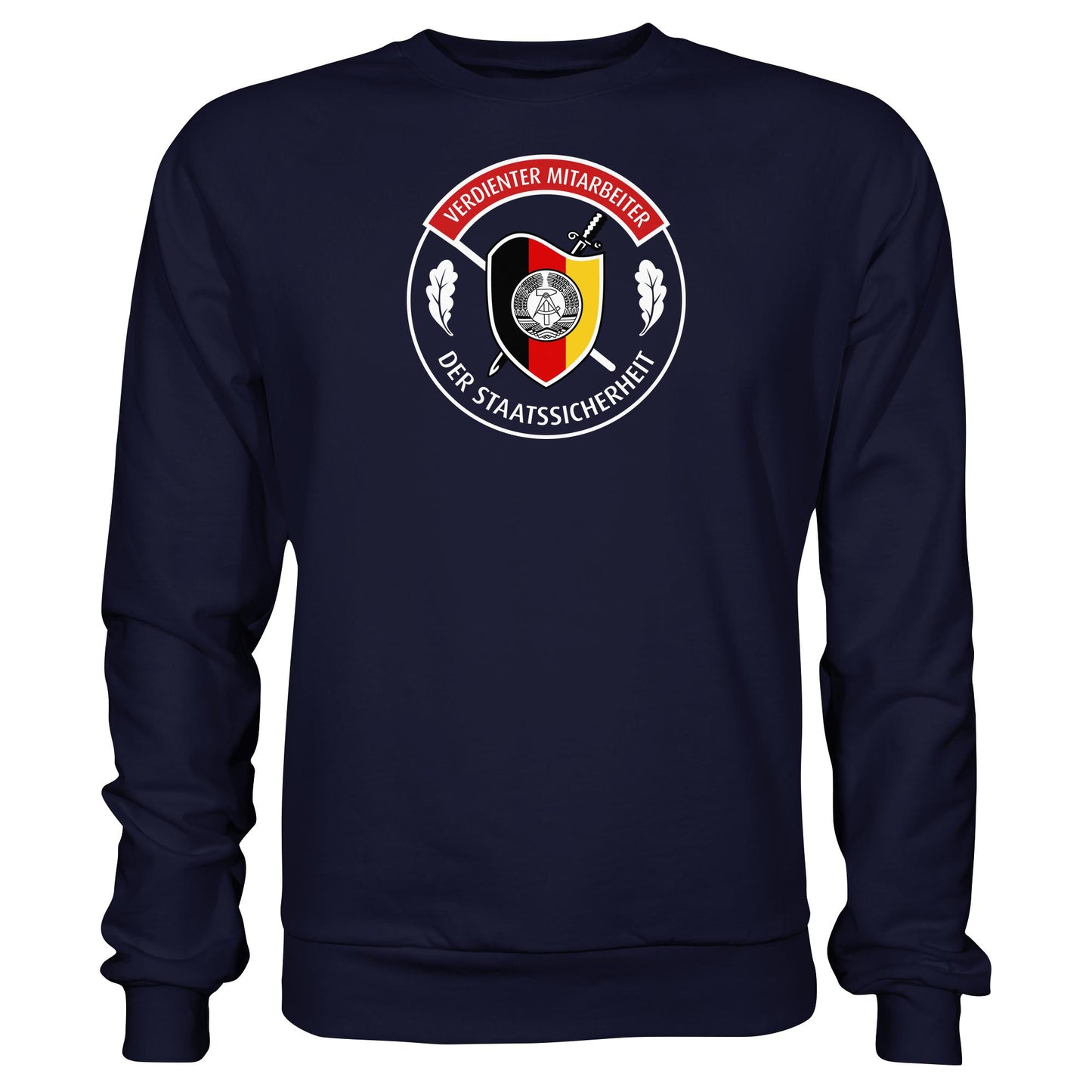 DDR Ostalgie Pullover Unisex • VERDIENTER MITARBEITER DER STAATSSICHERHEIT (ORIGINAL ORDEN)