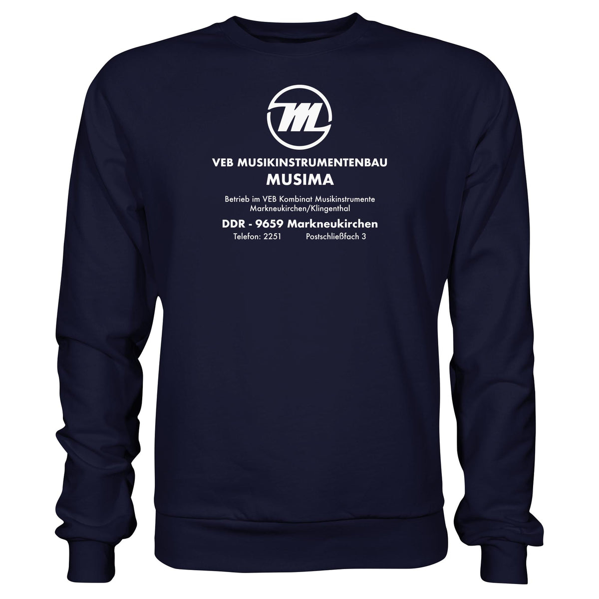 MUSIMA - VEB MUSIKINSTRUMENTENBAU KLINGENTHAL | DDR Ostalgie Pullover Unisex