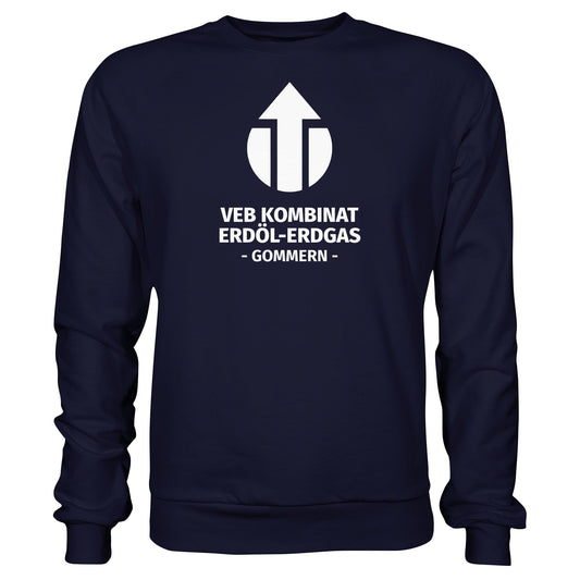 DDR Ostalgie Pullover Unisex • VEB KOMBINAT ERDÖL-ERDGAS GOMMERN