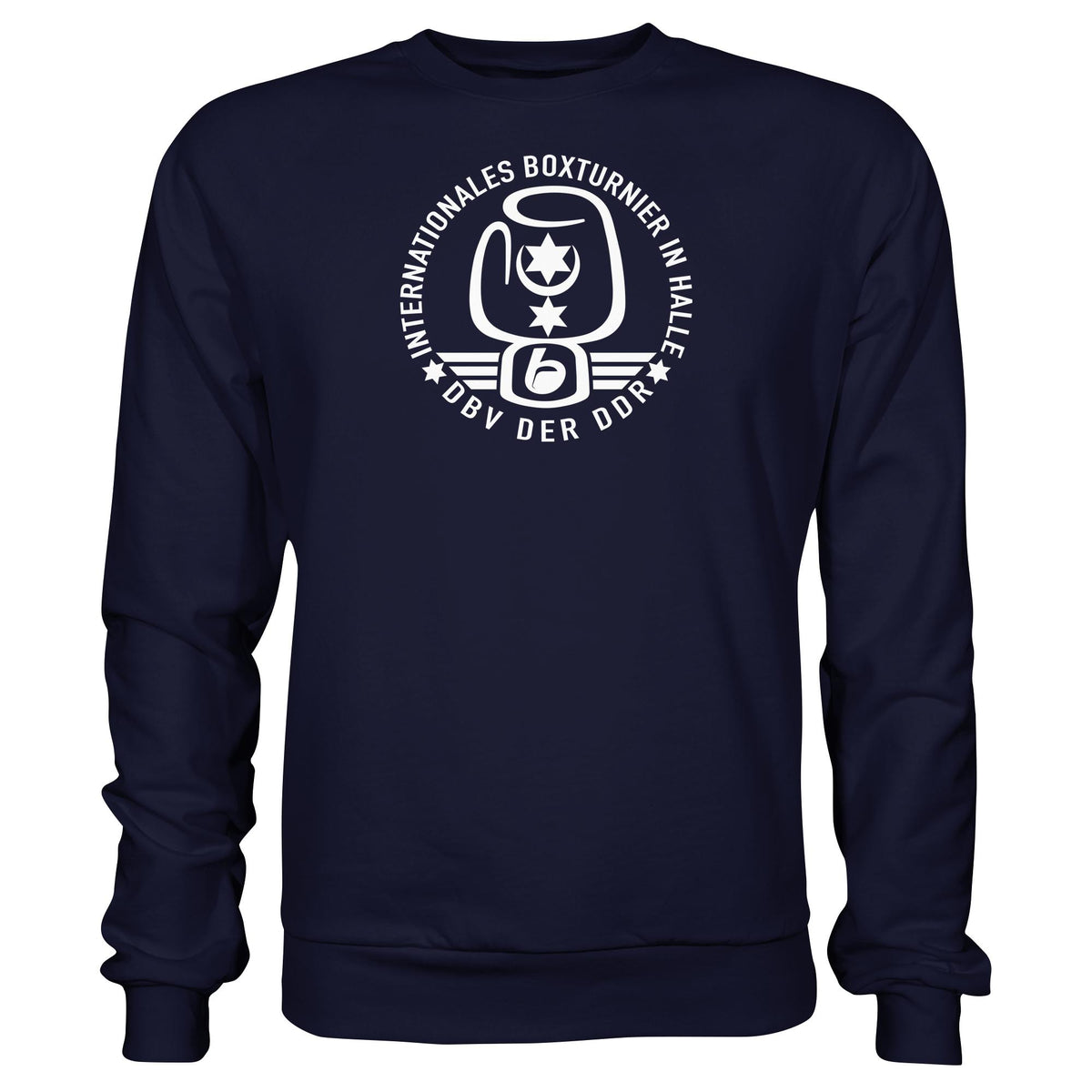 DDR Ostalgie Pullover Unisex • INTERNATIONALES BOXTURNIER HALLE - DBV DER DDR