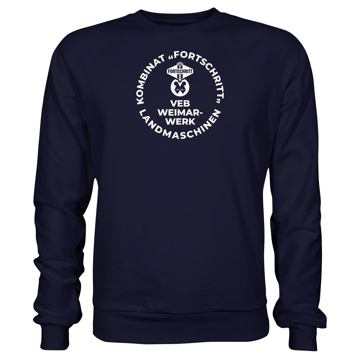 DDR Ostalgie Pullover Unisex • VEB KOMBINAT FORTSCHRITT WEIMAR LANDMASCHINEN