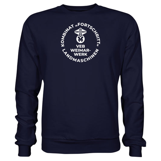 DDR Ostalgie Pullover Unisex • VEB KOMBINAT FORTSCHRITT WEIMAR LANDMASCHINEN