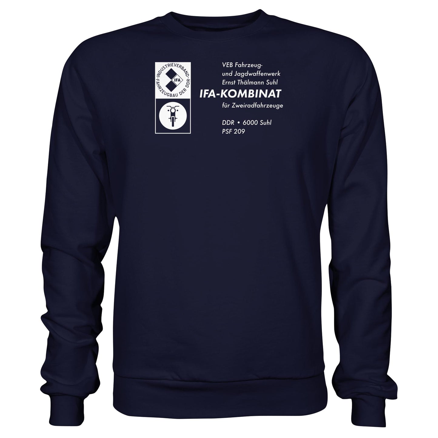 DDR Ostalgie Pullover Unisex • VEB FAHRZEUG- UND JAGDWAFFENWERK ERNST THÄLMANN SUHL