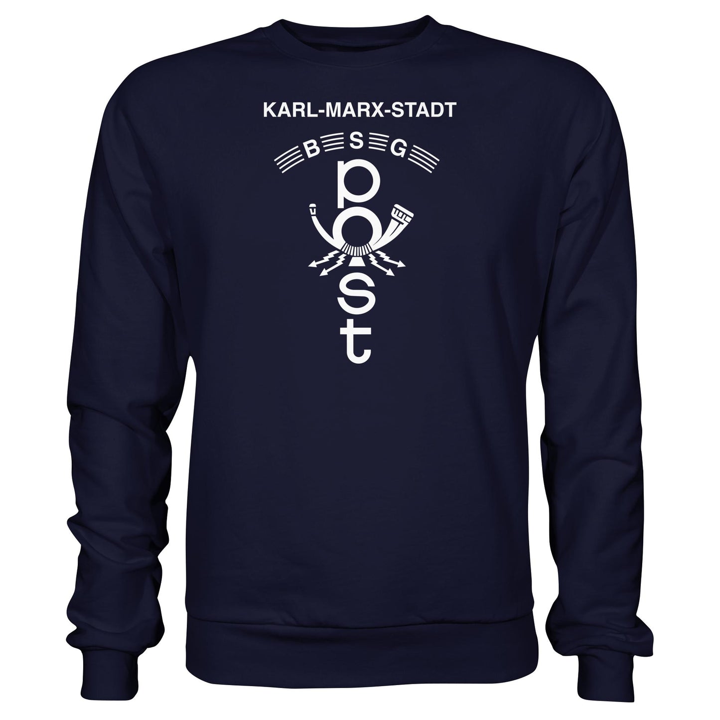 DDR Ostalgie Pullover Unisex • BSG POST KARL-MARX-STADT (ORIGINAL WIMPEL)
