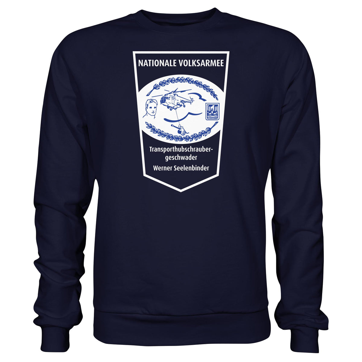 NVA - TRANSPORTHUBSCHRAUBERGESCHWADER WERNER SEELENBINDER • DDR Ostalgie Pullover Unisex