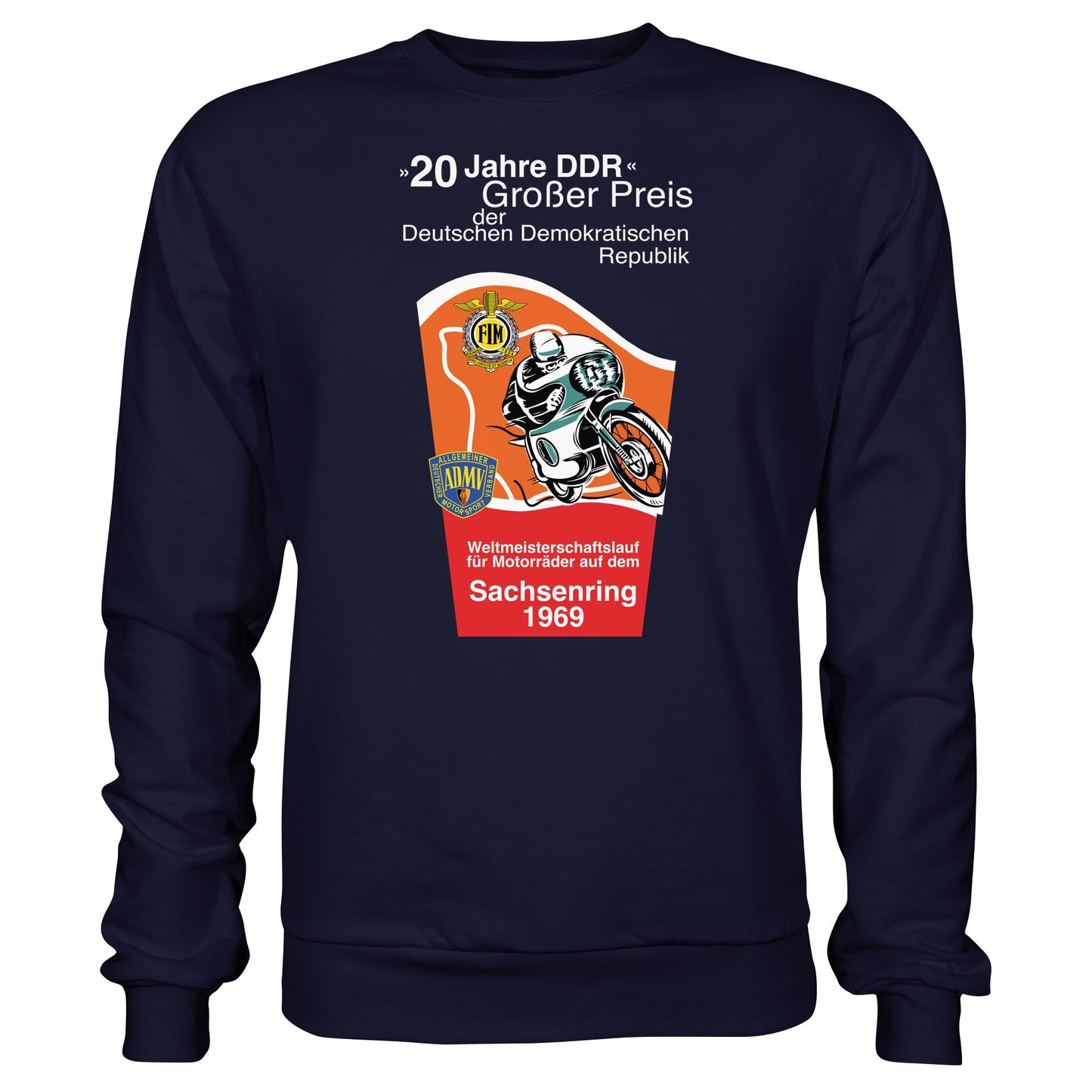 DDR Ostalgie Pullover Unisex • SACHSENRING 1969, WELTMEISTERSCHAFTSLAUF