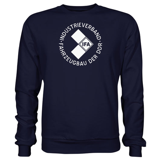 DDR Ostalgie Pullover Unisex • IFA INDUSTRIEVERBAND FAHRZEUGBAU ( LOGO 1970er) - dunkel