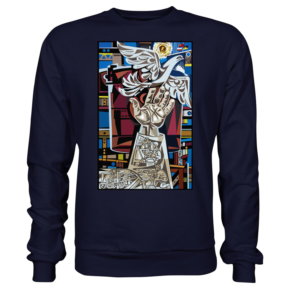 DDR Ostalgie Kapuze / Hoodie Unisex • WALTER WOMACKA - MOSAIK MAGISTRALE EISENHÜTTENSTADT (1965)