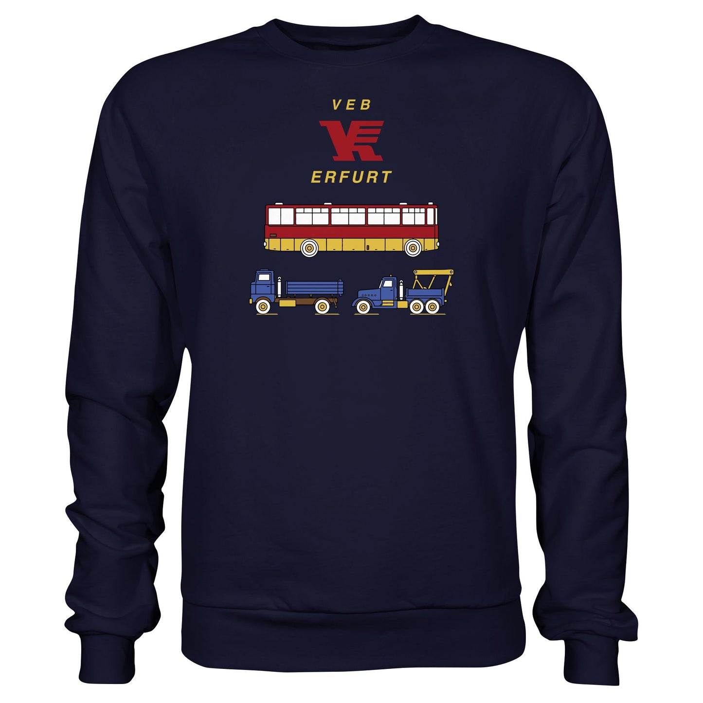 DDR Ostalgie Pullover Unisex • VEB VERKEHRSKOMBINAT ERFURT