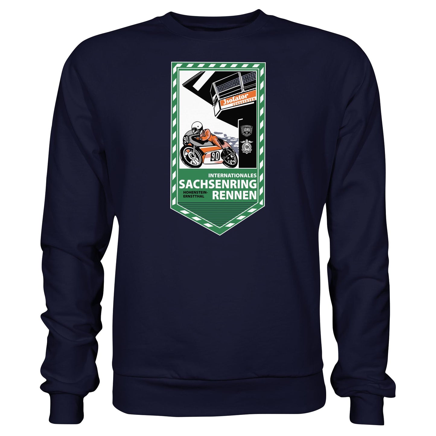 DDR Ostalgie Pullover Unisex • SACHSENRING-RENNEN ZWICKAU 1990 (ORIGINAL-WIMPEL)