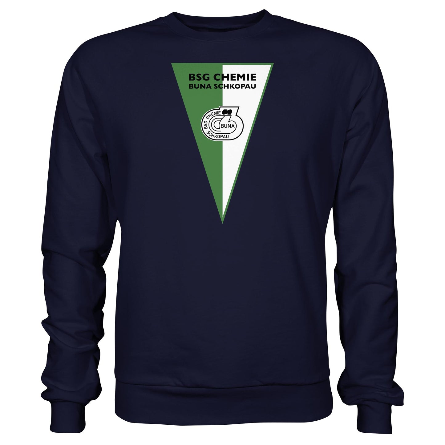 DDR Ostalgie Pullover Unisex • BSG CHEMIE BUNA SCHKOPAU (ORIGINALWIMPEL)