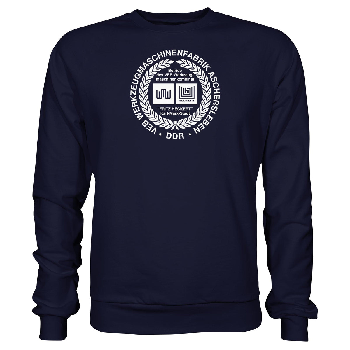 DDR Ostalgie Pullover Unisex • VEB WERKZEUGMASCHINENKOMBINAT FRITZ HECKERT - ASCHERSLEBEN