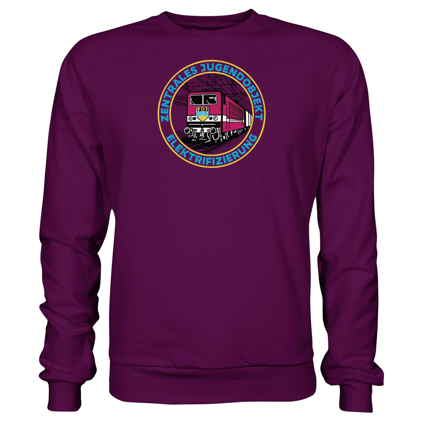 DDR Ostalgie Pullover Unisex • DR - FDJ ZENTRALES JUGENDOBJEKT ELEKTRIFIZIERUNG