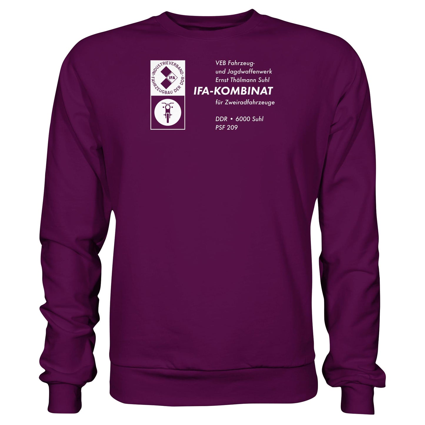 DDR Ostalgie Pullover Unisex • VEB FAHRZEUG- UND JAGDWAFFENWERK ERNST THÄLMANN SUHL
