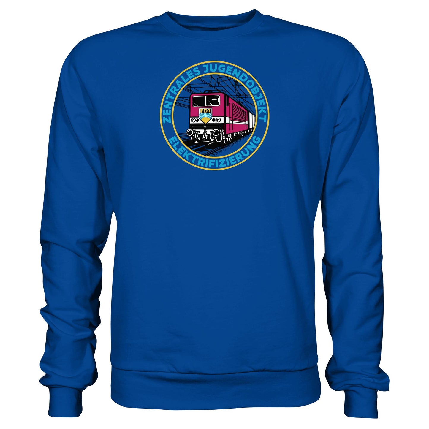 DDR Ostalgie Pullover Unisex • DR - FDJ ZENTRALES JUGENDOBJEKT ELEKTRIFIZIERUNG