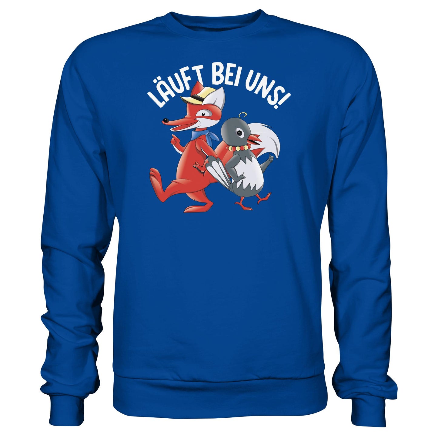 DDR Ostalgie Pullover Unisex • UNSER SANDMÄNNCHEN - HERR FUCHS & FRAU ELSTER, LÄUFT BEI UNS!