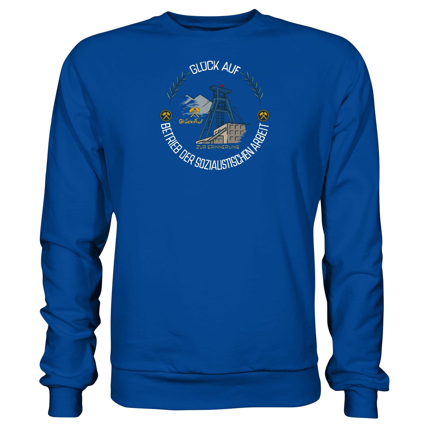 DDR Ostalgie Pullover Unisex • WISMUT - GLÜCK AUF